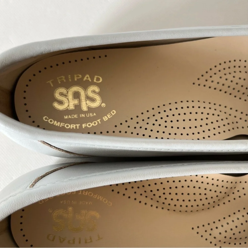 SAS Simplify Silver Grey Leather Slip On Loafers SLIM